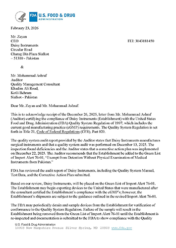 Daisy Instruments - cGMP